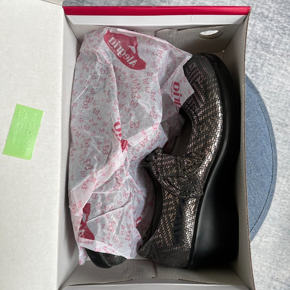 Alegria Ella Mary Jane Pewter Dazzler Silver Snake Print US 8-8.5 (EU39) - Picture 13 of 13